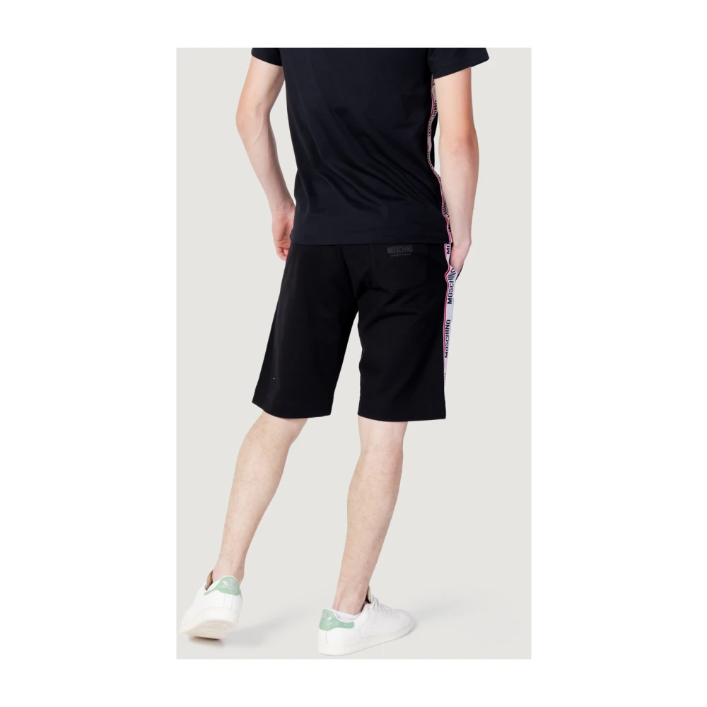 Love Moschino Zwarte Sportshorts voor Mannen Black Heren