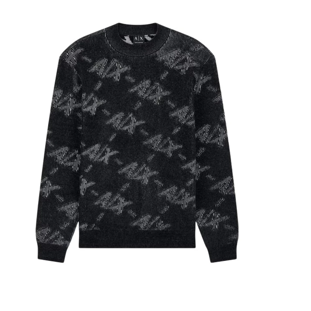 Armani Exchange Black Regular Fit Pullover In Viscose Blend - Image 2