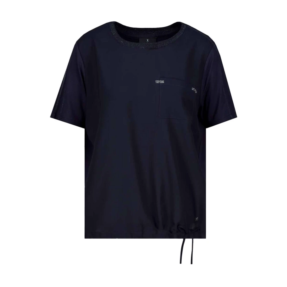 Monari Korte Mouw Blouse Blue Dames