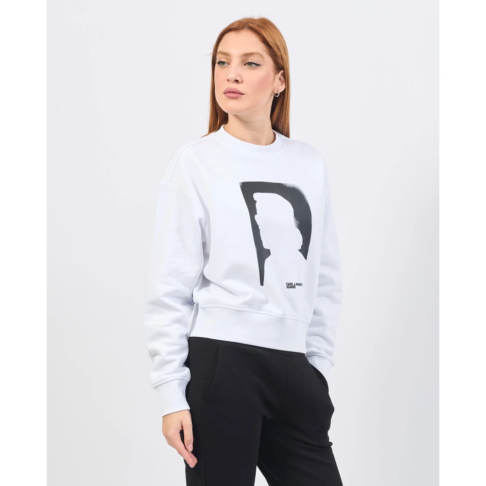 Karl Lagerfeld Truien Wit White Dames