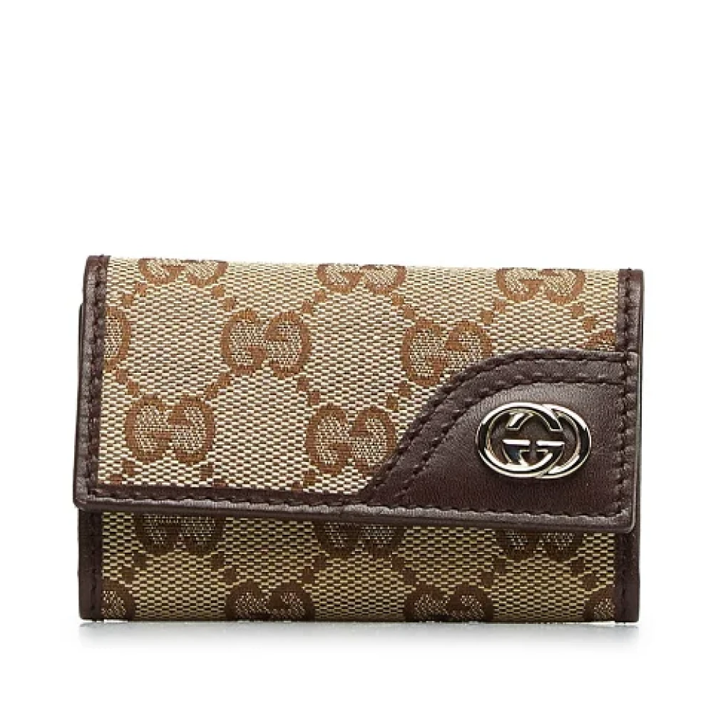 Gucci Vintage Pre-owned Canvas key-holders Brown Dames