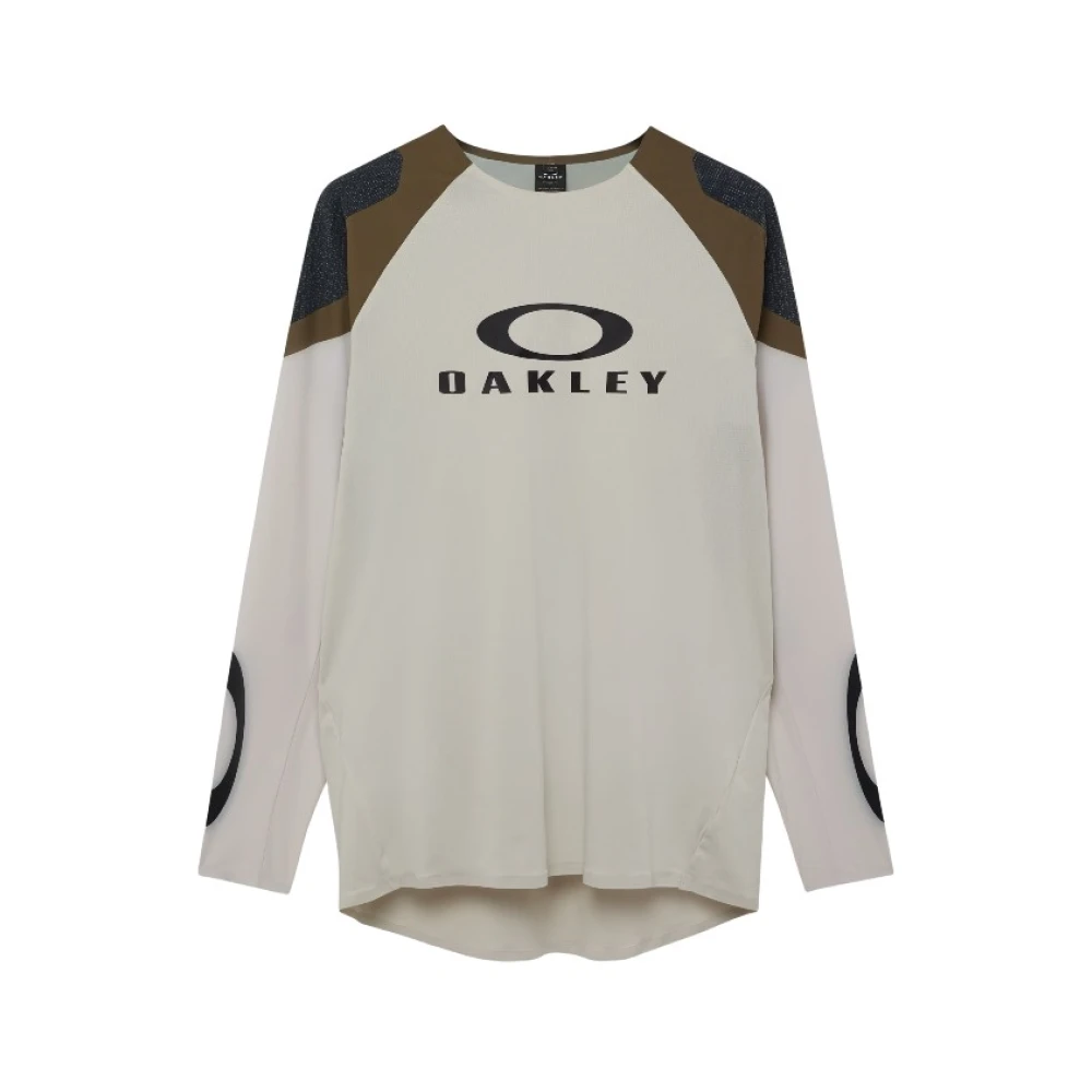 Oakley Men's Beige Long Sleeve Training Tops, M, Seeker Edge Ls Jersey