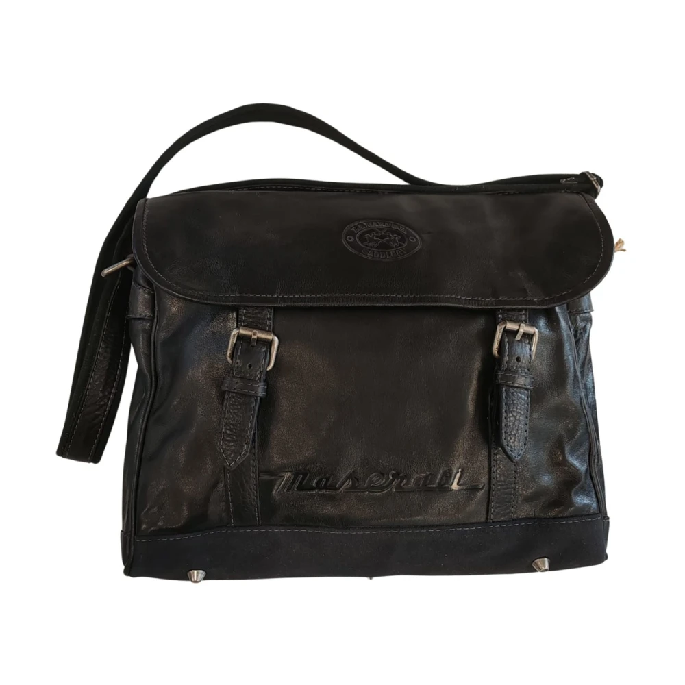 La Martina Women's Black Messenger Bag - Shoulder Bags - One Size - Bags