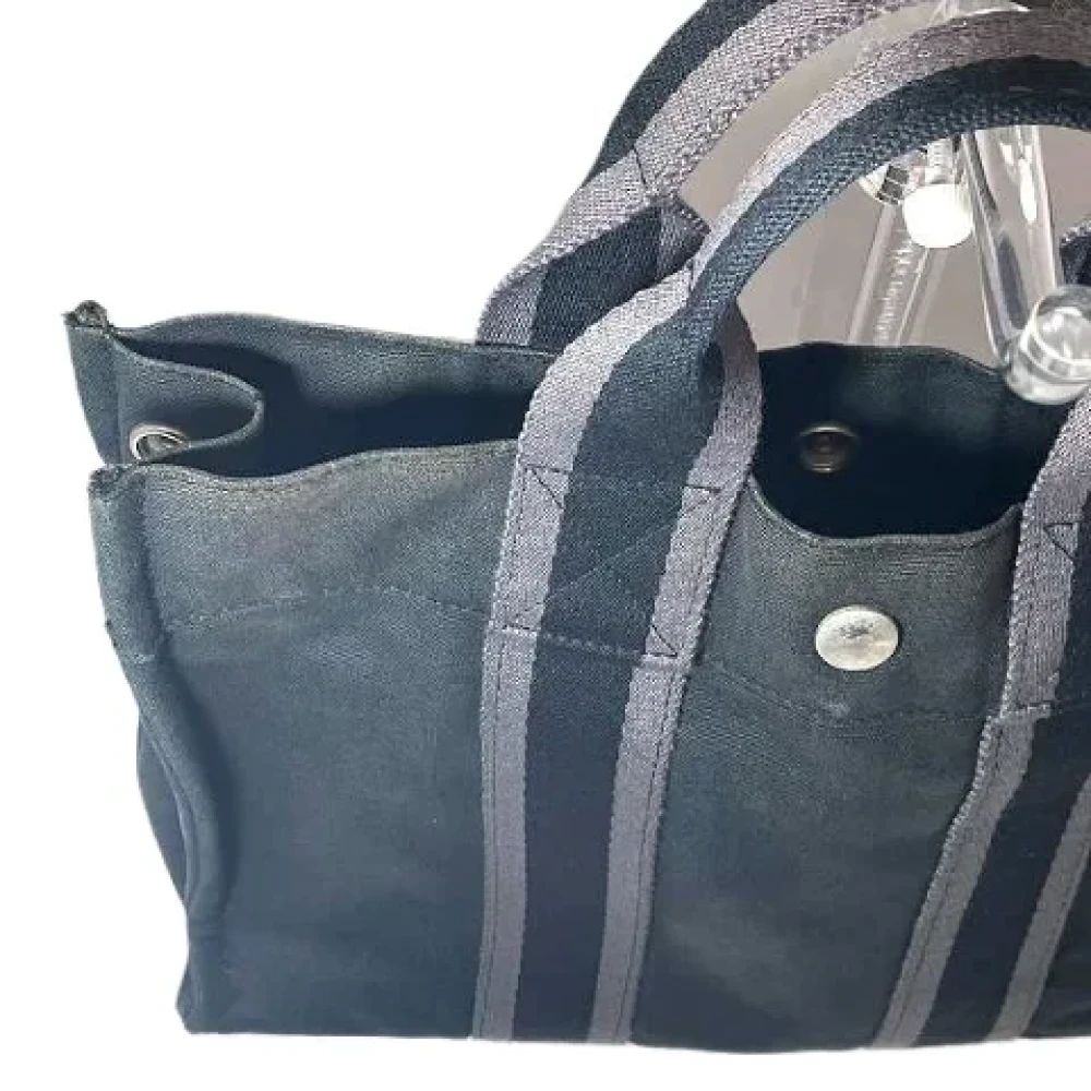 Hermès Vintage Pre-owned Canvas handbags Blue Dames