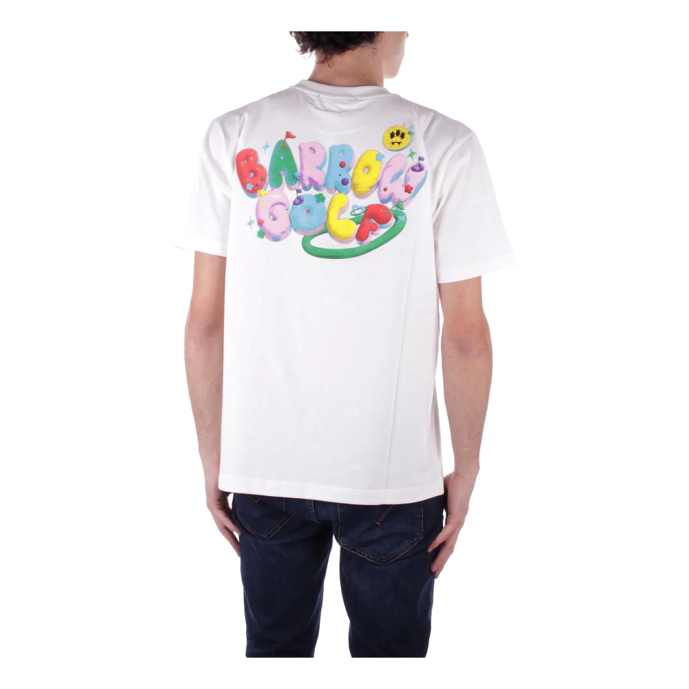 Barrow Beige Logo T-shirt White Dames