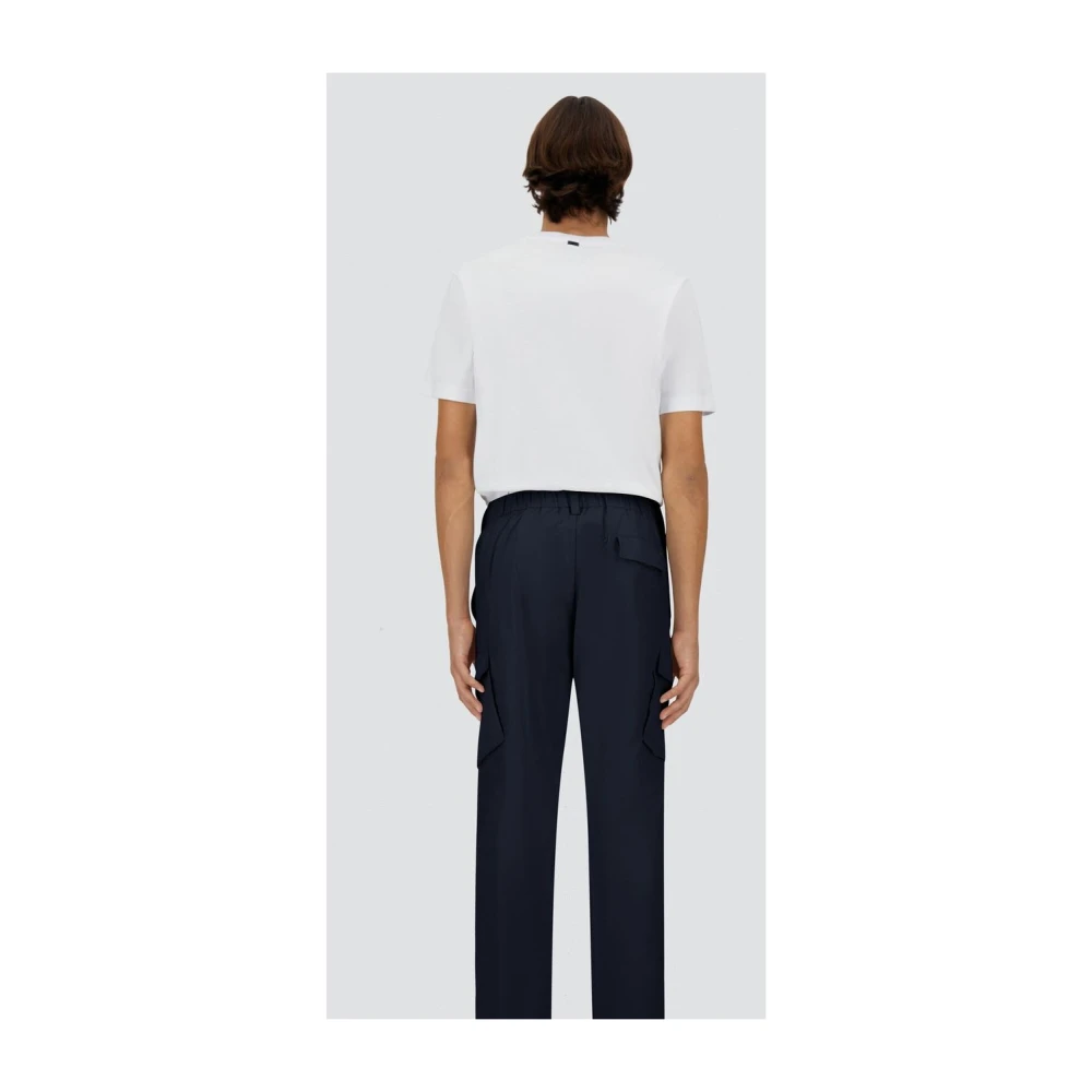 Herno Blauwe Cargo Dive Nylon Broek Blue Heren