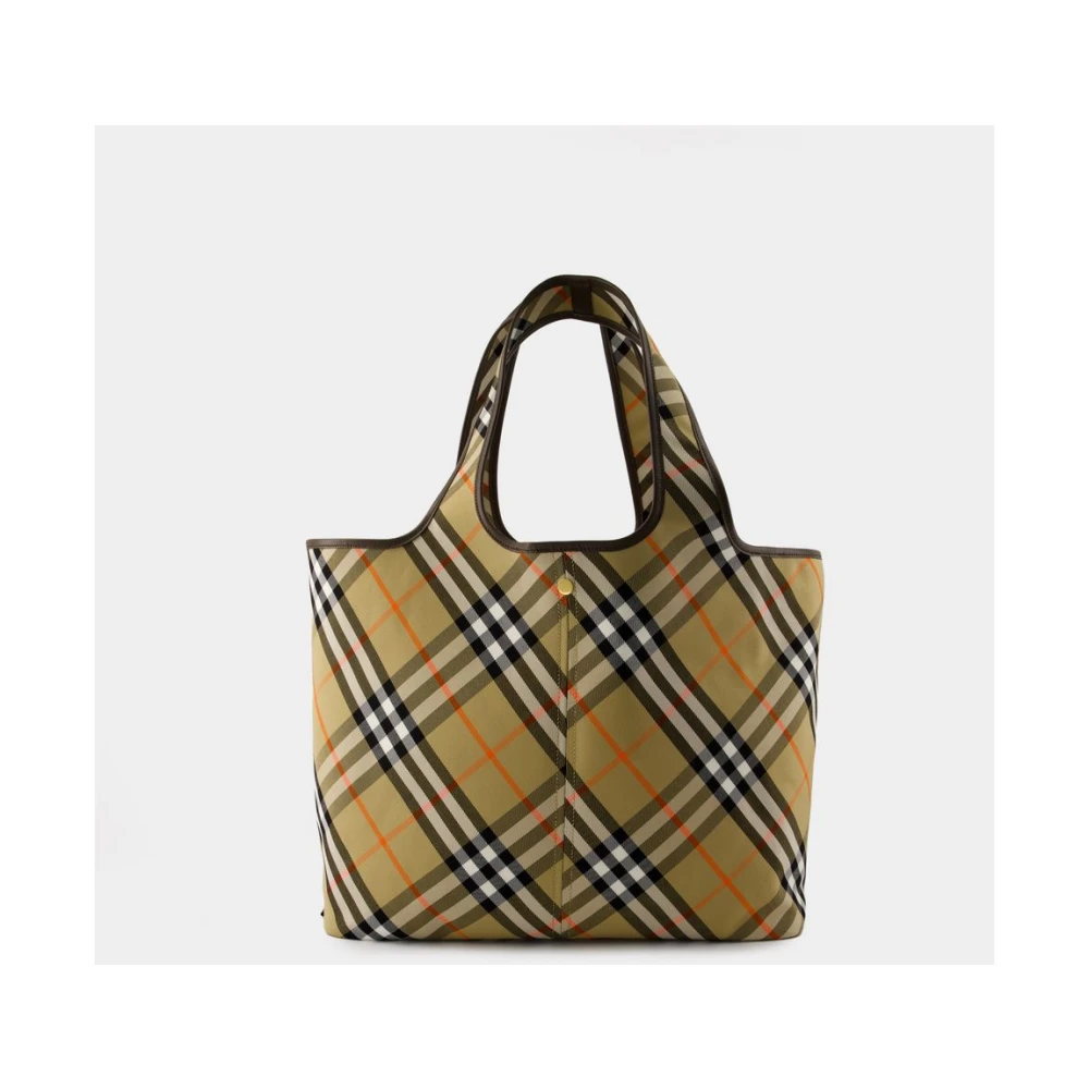 Burberry Beige Katoenen Shopper Tas Beige Dames