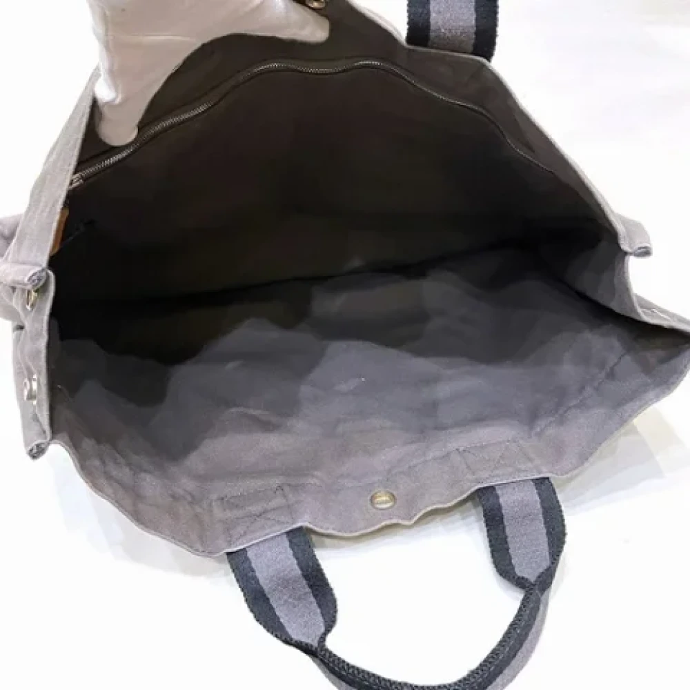 Hermès Vintage Pre-owned Canvas chanel-bags Gray Dames