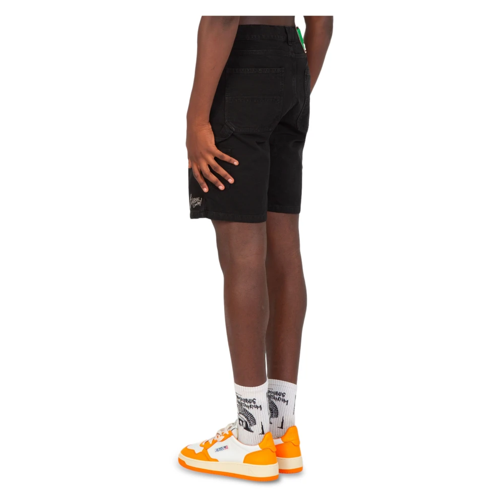 Barrow Canvas Patch Shorts Black Heren