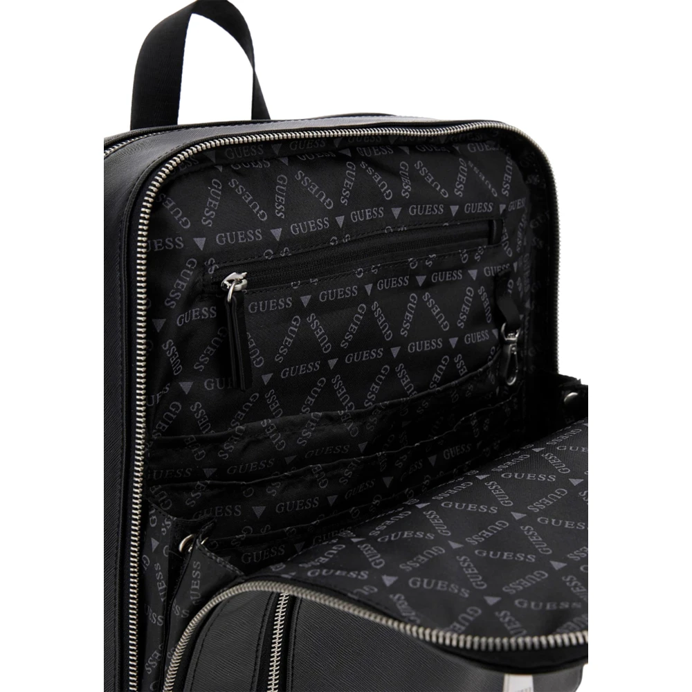 Guess Zwarte rugzak met laptopvak Black Heren