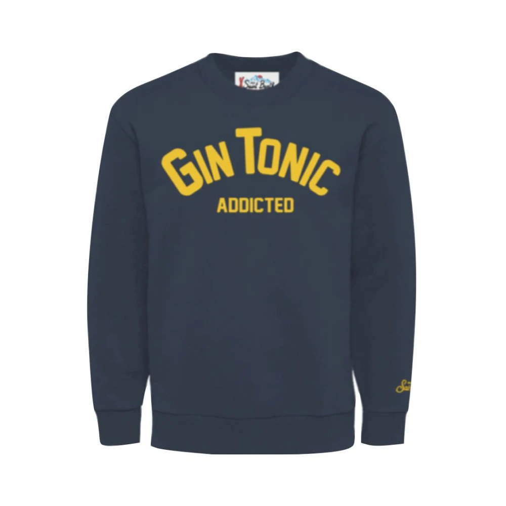 MC2 Saint Barth Katoen Gin Tonic Addicted Heren Sweatshirt Blue Heren