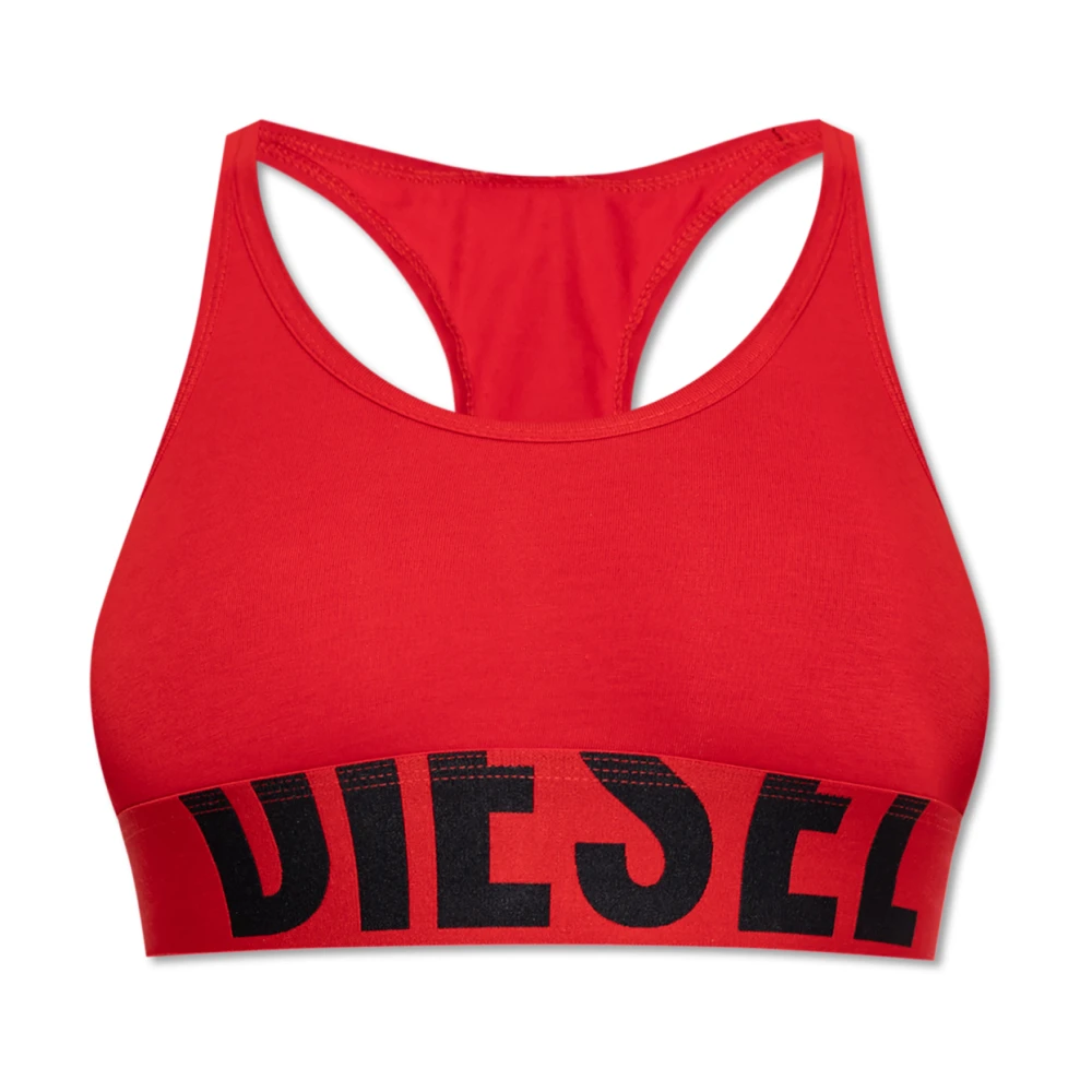 Diesel Bra Ufsb-Cotton-Race-Bralette Red Dames