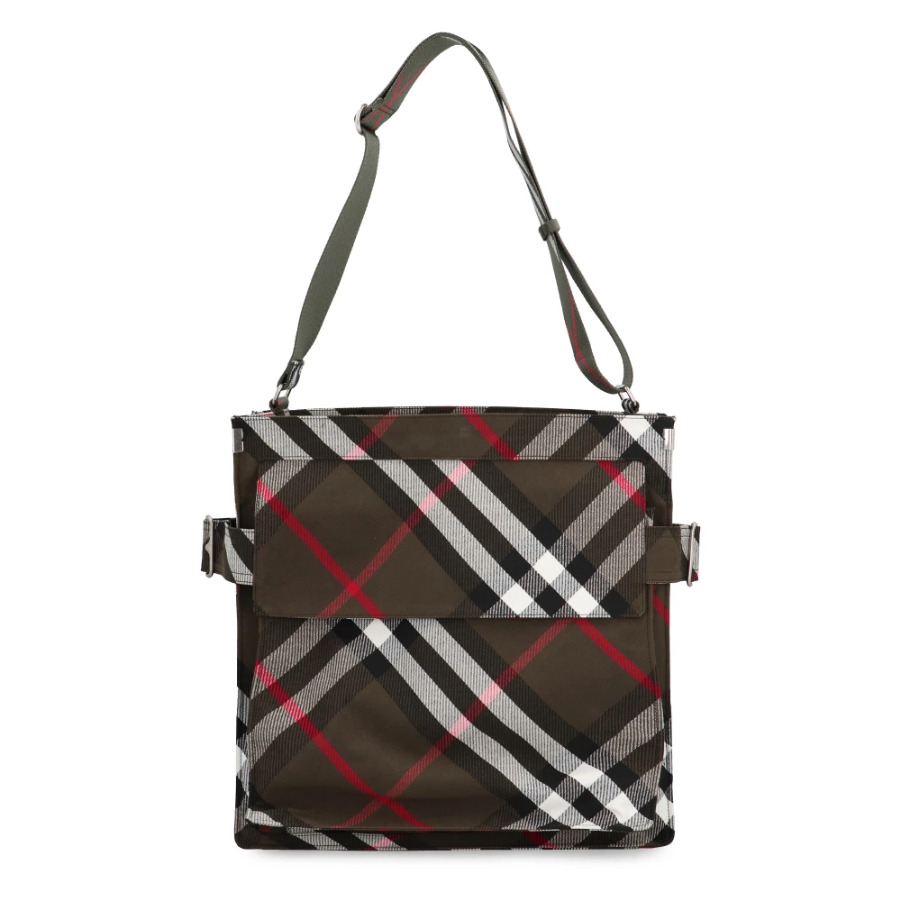 Burberry Stijlvolle Trench Tote Tas Green Heren