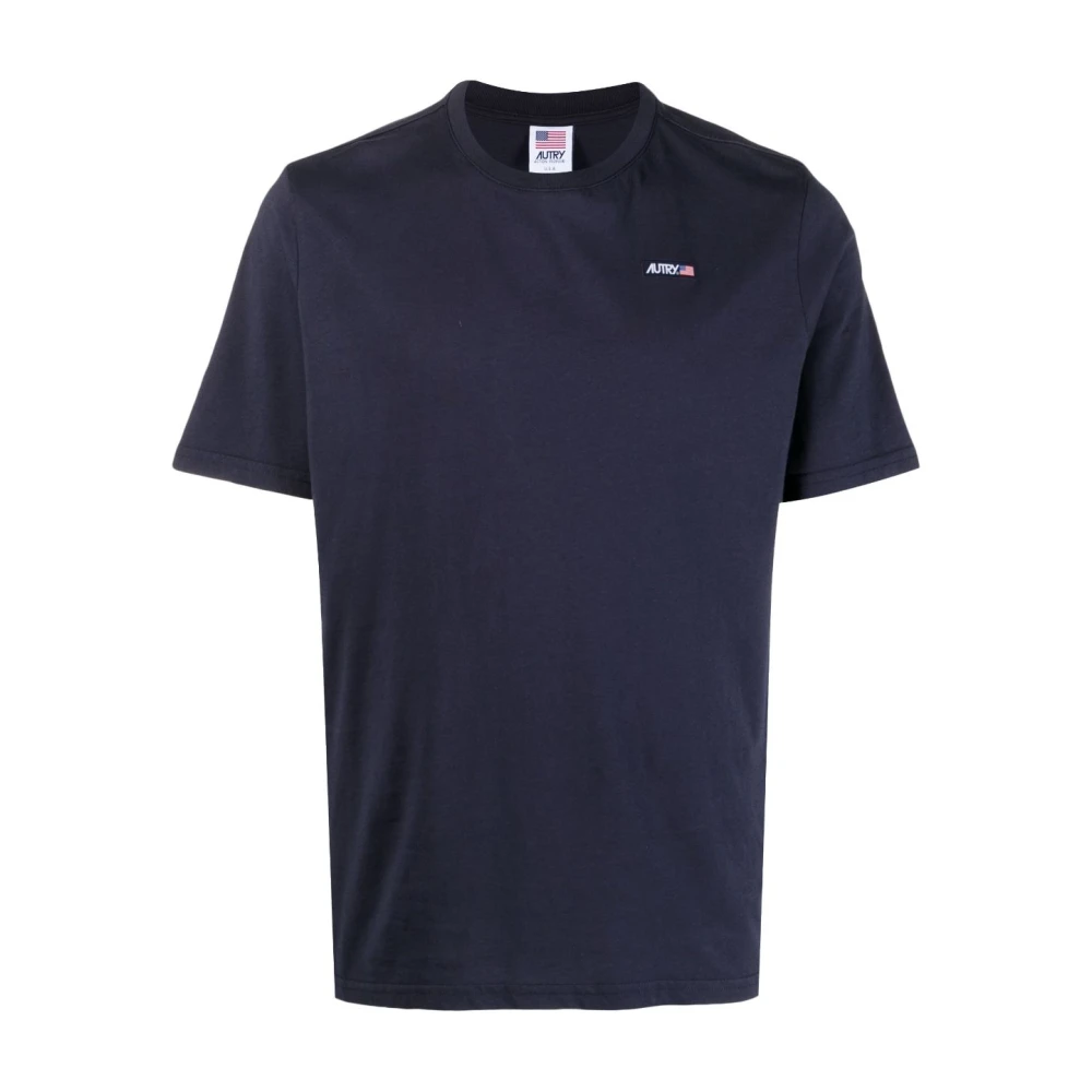 Autry Blauw Tee Shirt voor Mannen Blue Heren