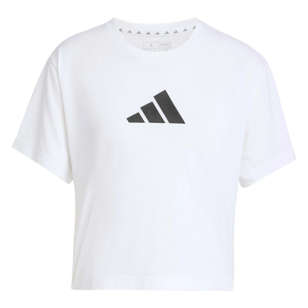 Adidas Trein Essentials Groot Logo T-shirt White Dames