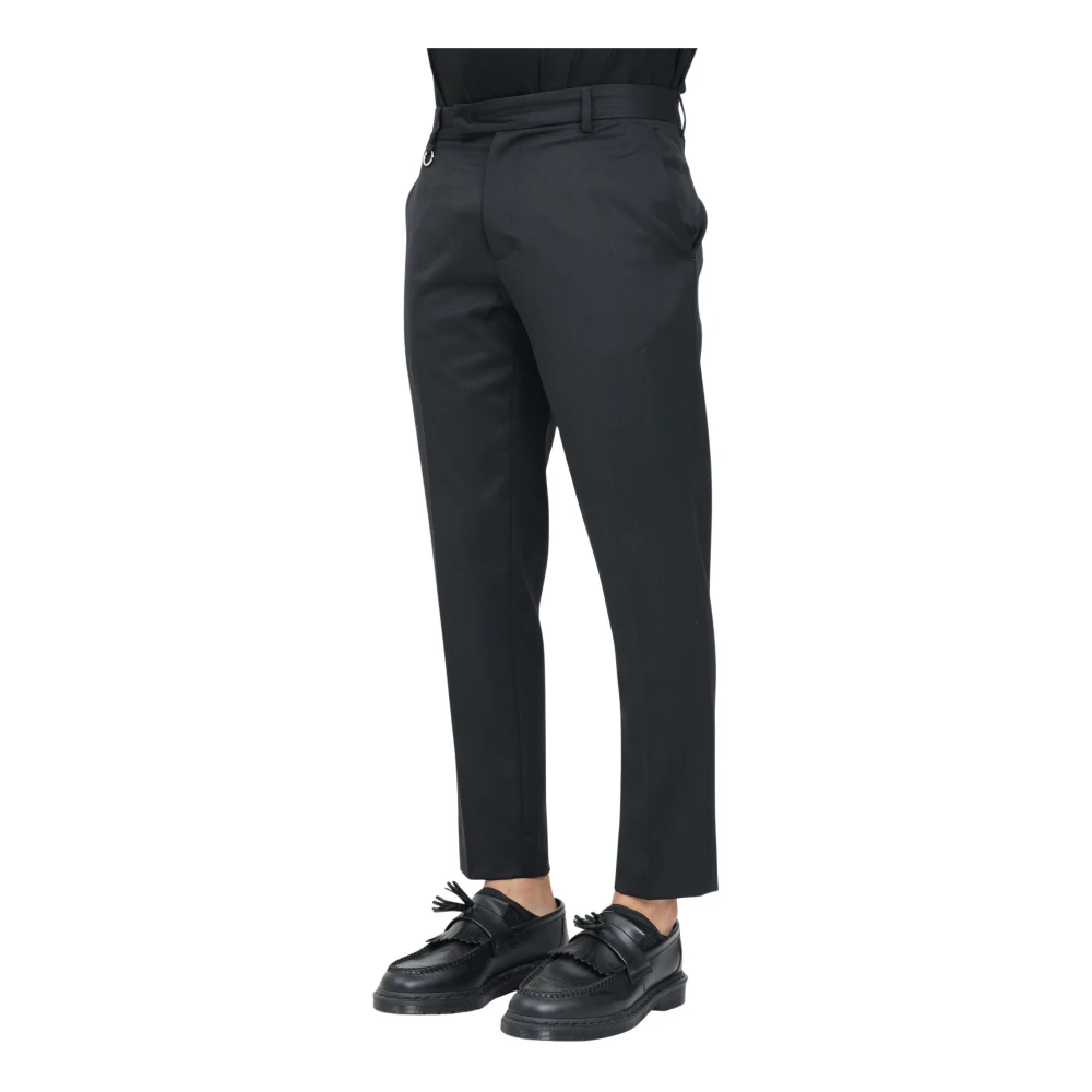 Golden Craft Elegante Zwarte Slim Fit Broek Black Heren