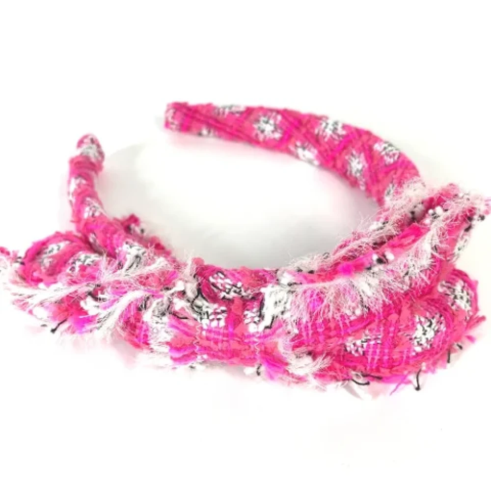 Chanel Vintage Pre-owned Fabric hair-accessories Pink Dames