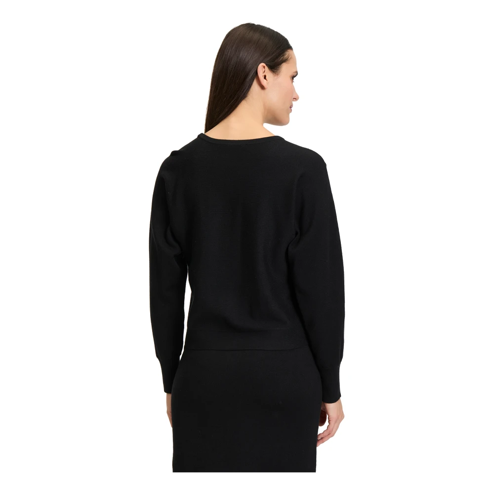 Betty Barclay Trendy Gebreide Trui met Strikceintuur Black Dames