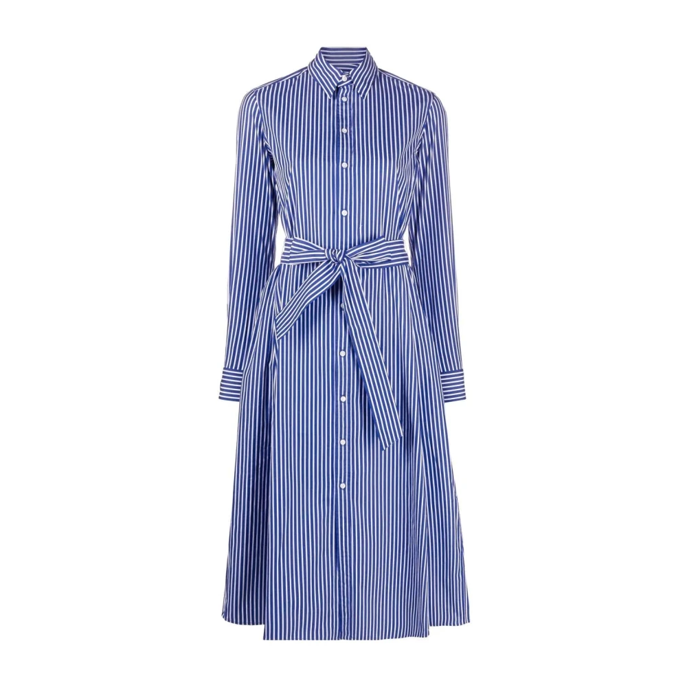 Polo Ralph Lauren Women's Blue Cotton Midi Dress