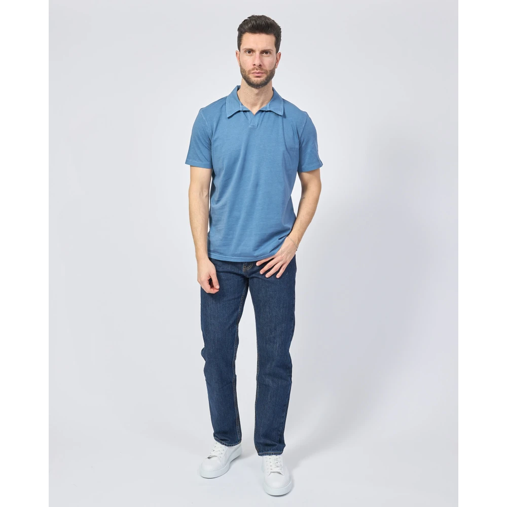 Ecoalf Blauwe Organisch Katoenen Poloshirt Blue Heren