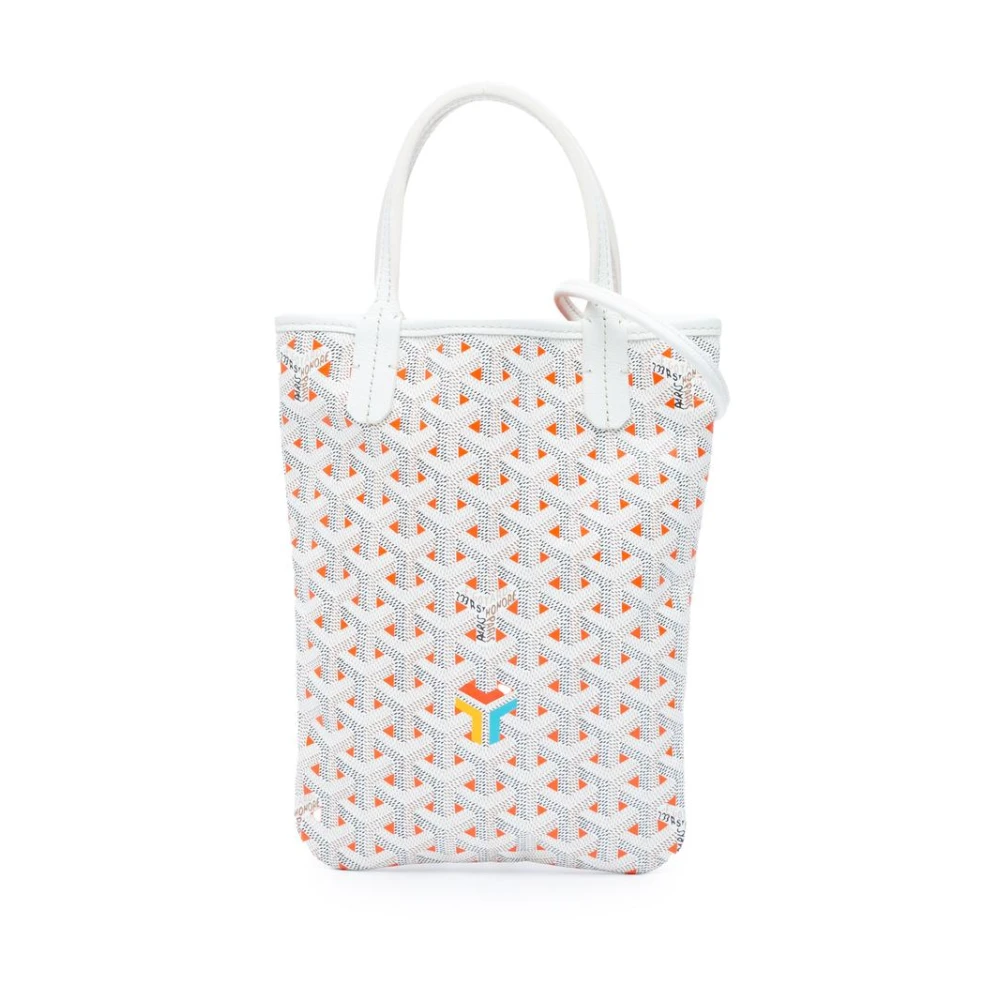 Goyard Vintage Kvinno Vit Vintage Dam, One Size, Förägda Klassisk Toteväska Med Öppen Topp För Vardagliga Nödvändigheter