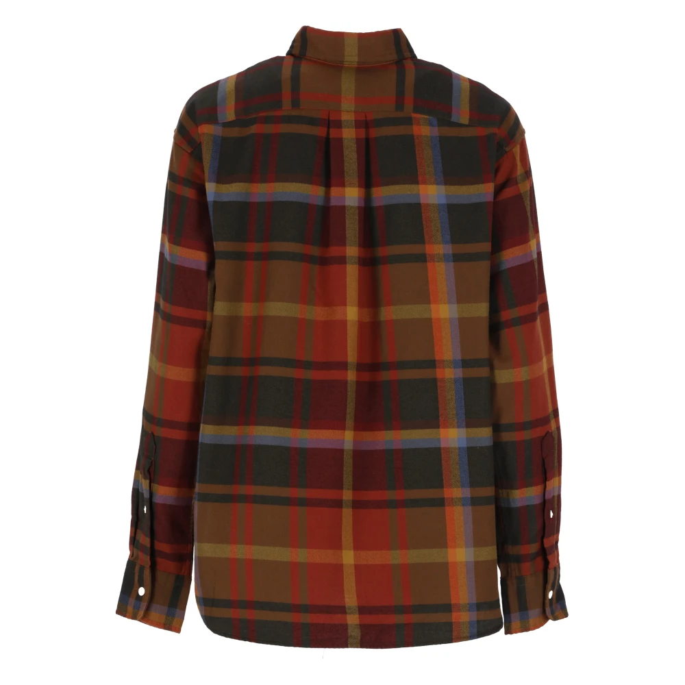 Ralph Lauren Bordeaux Tartan Katoenen Overhemd Multicolor Dames