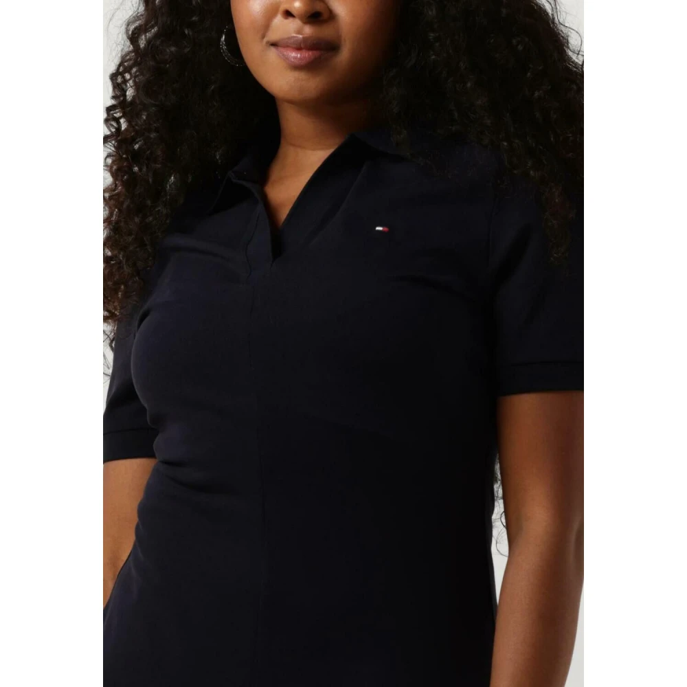 Tommy Hilfiger Gestreepte Polo Jurk voor een stijlvolle look Blue Dames