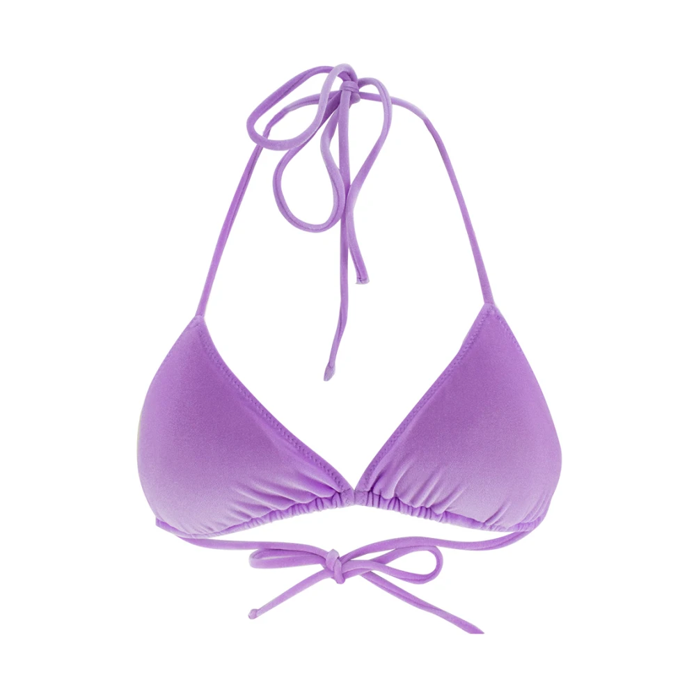 Saint Barth Velvet Triangle Top voor Vrouwen Purple Dames