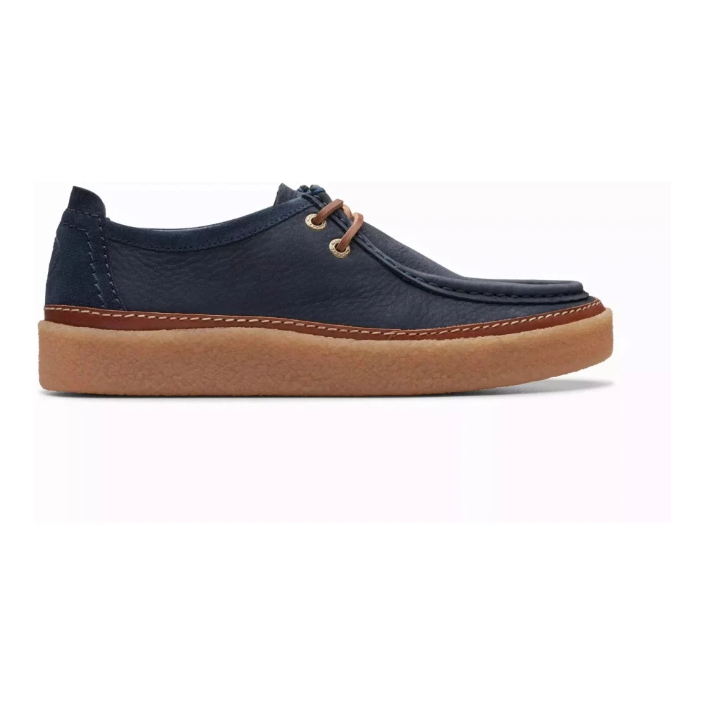 Clarks Laced Shoes Blue, Herr