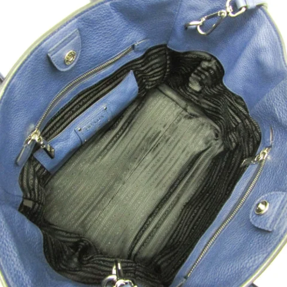 Prada Vintage Pre-owned Leather prada-bags Blue Dames