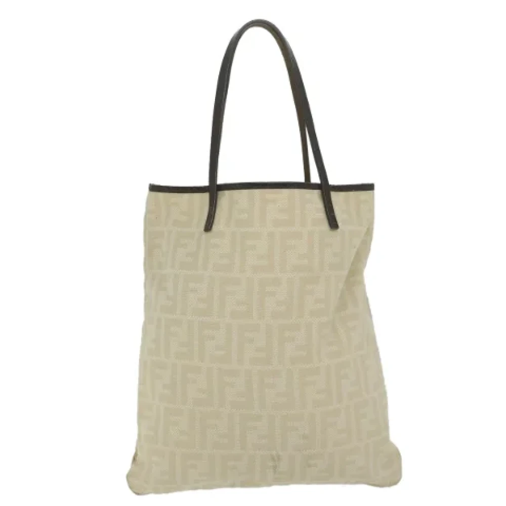 Fendi Vintage Pre-owned Canvas fendi-bags Beige Dames