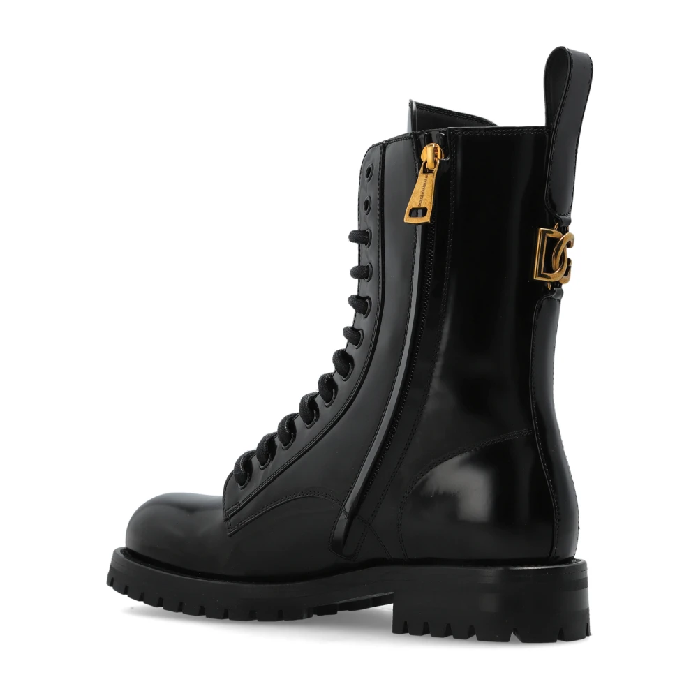 Dolce & Gabbana Leren Enkellaarzen