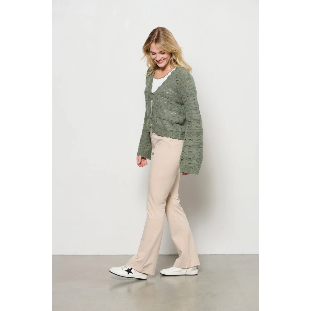 &Co Woman Zachte gebreide cardigan Green Dames