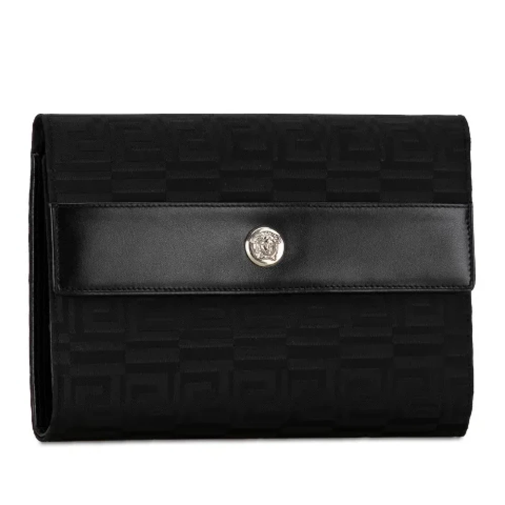 Versace Pre-owned Canvas wallets Black Dames