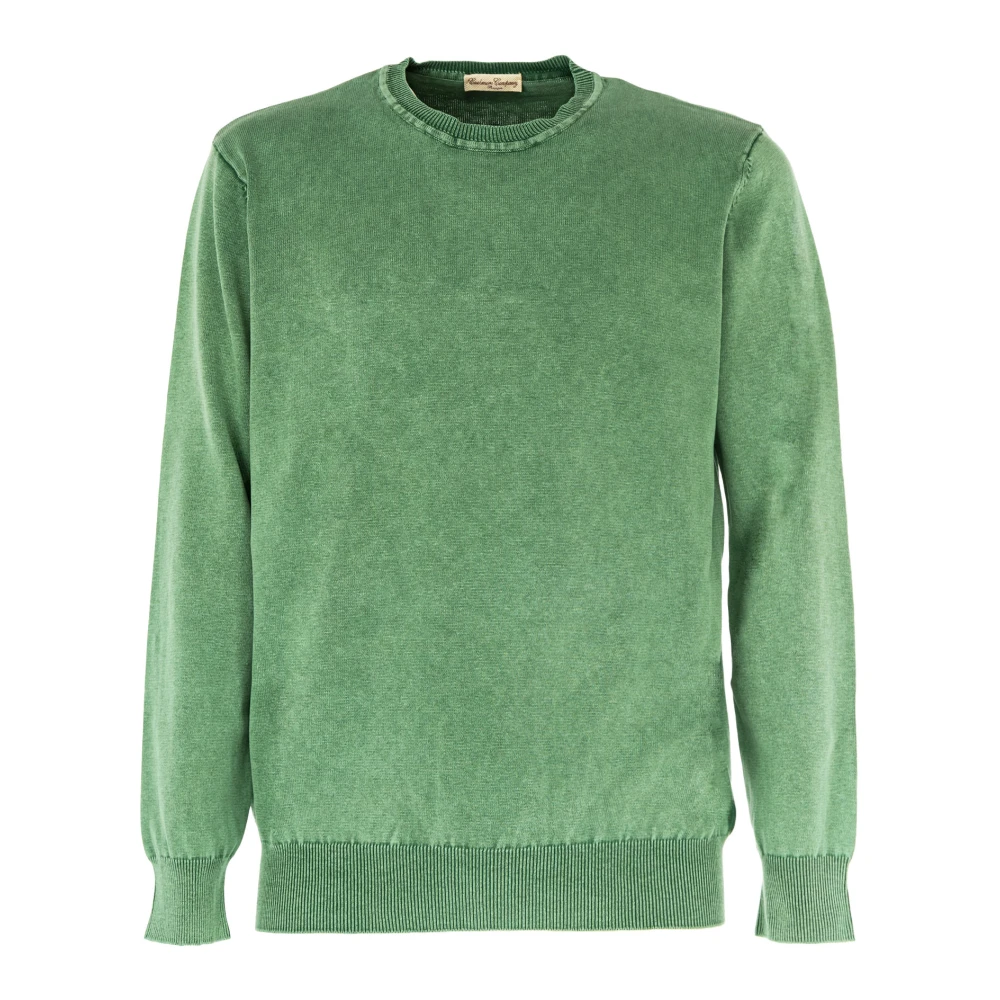 Cashmere Company Heren Cashmere Patch Pullover Sweater Green Heren
