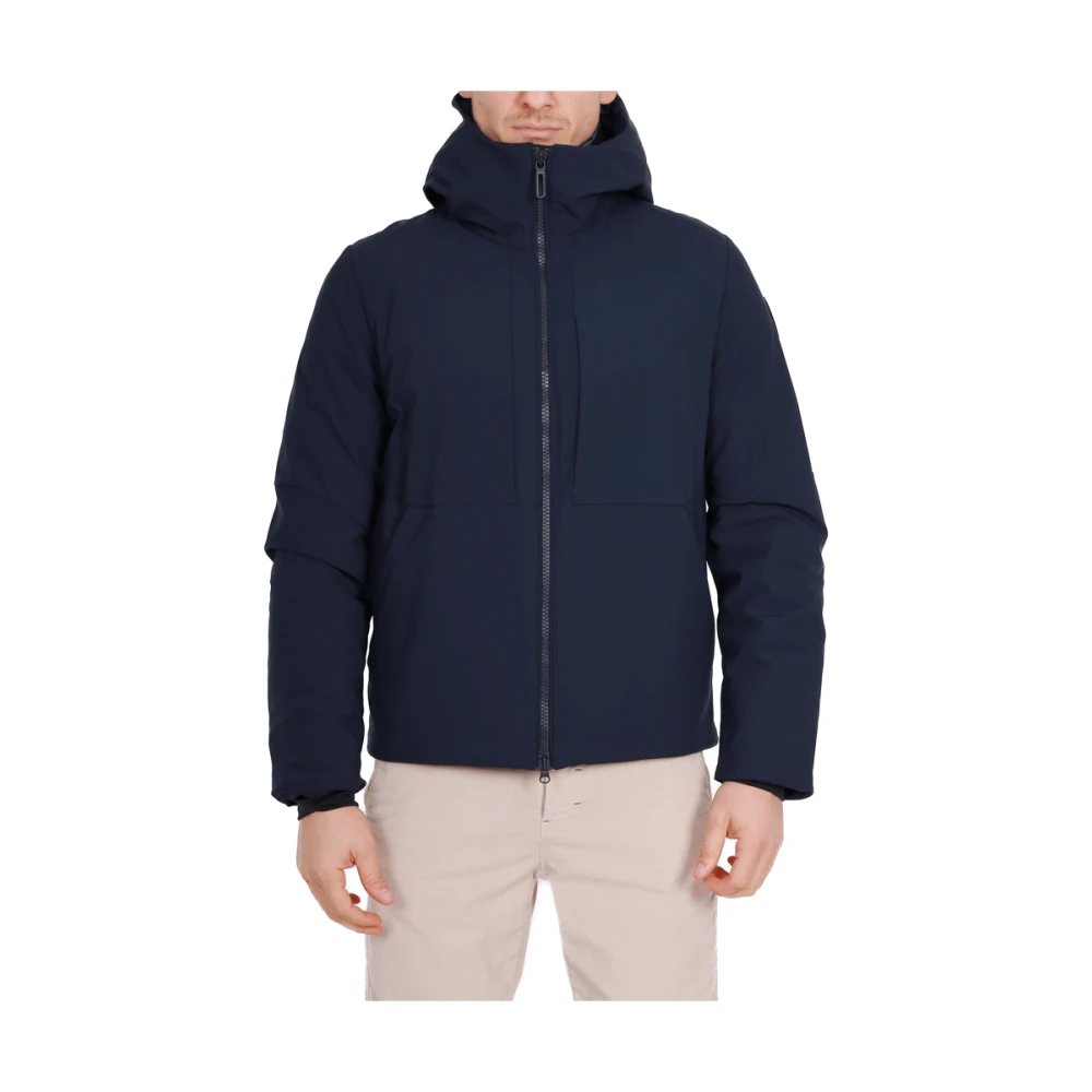 BomBoogie Korte Gewatteerde Winterjas met Capuchon Blue Heren