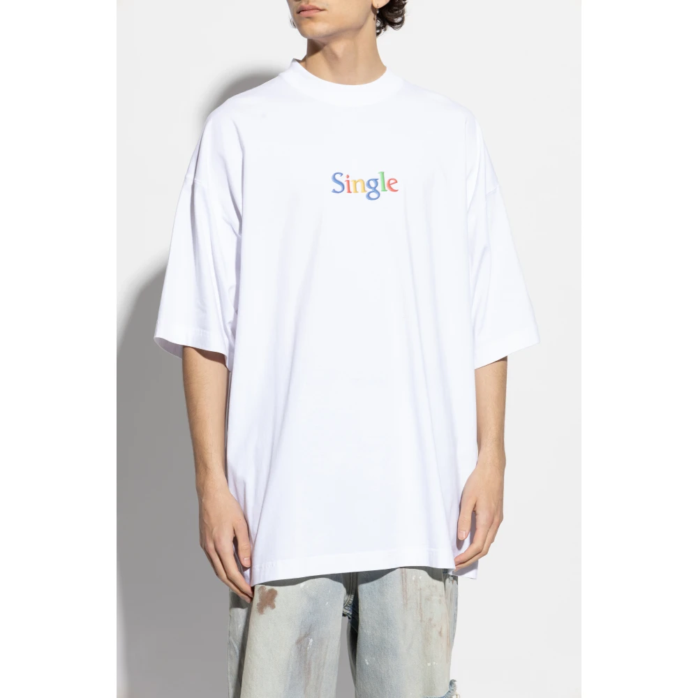 Vetements Oversized T-shirt White Heren