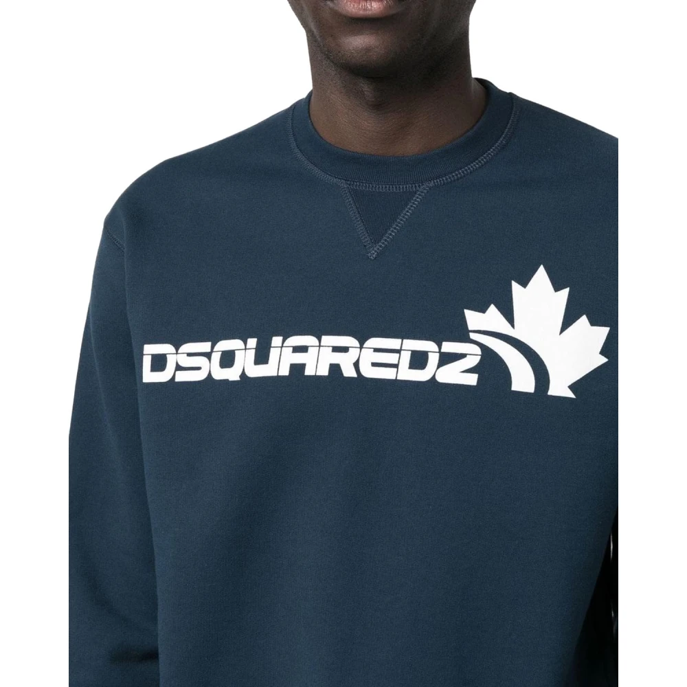 Dsquared2 Logo Sweatshirt Blue Heren