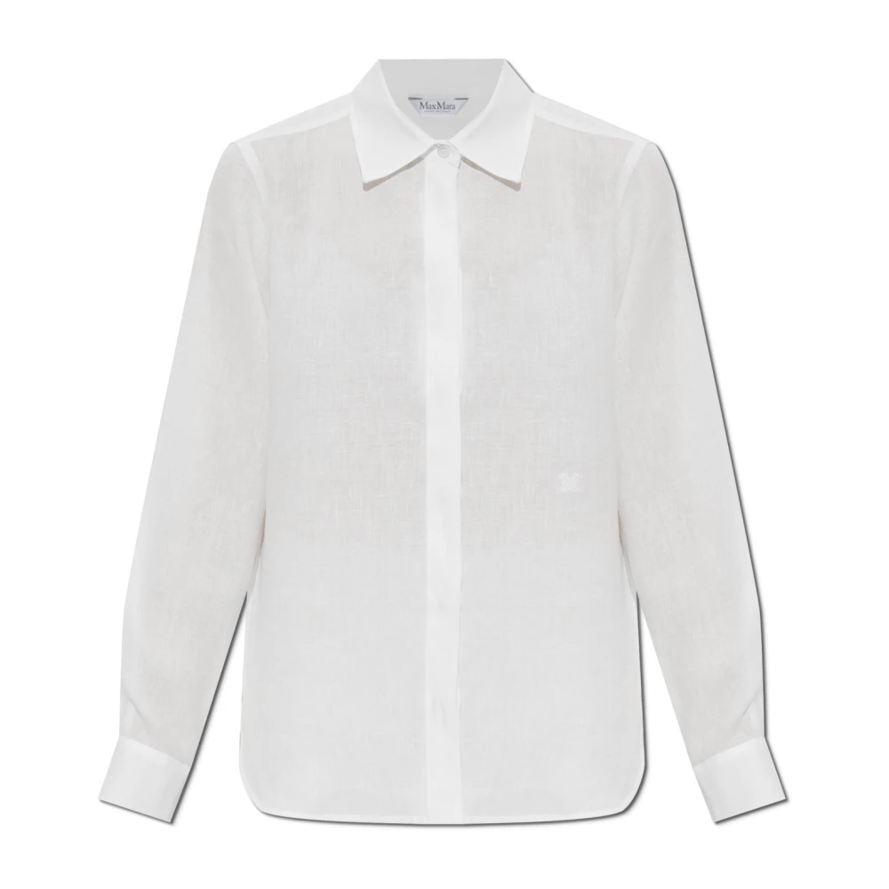 Max Mara Linnen shirt Abisso White Dames