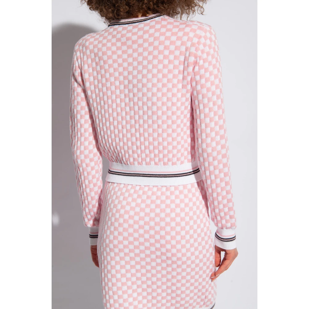 Versace Gebreide vest met patroon Pink Dames
