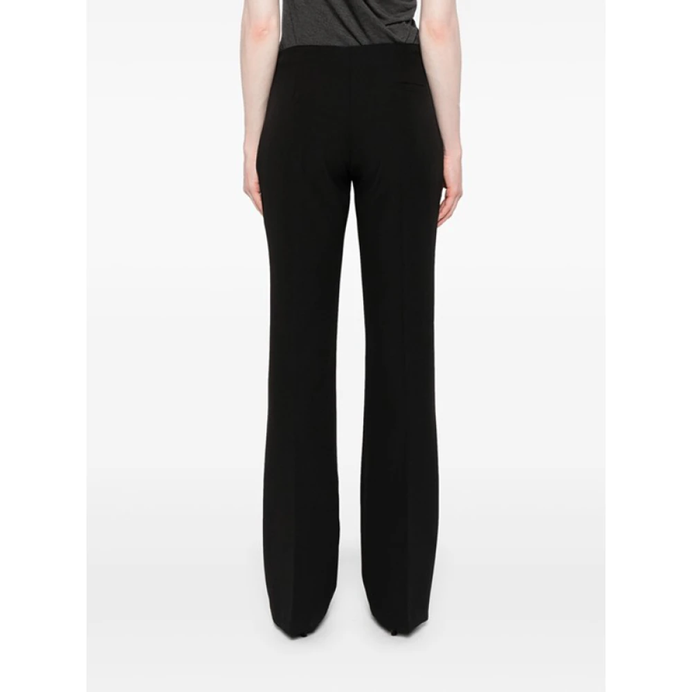 Ermanno Scervino Zwarte Logo-Geborduurde Wijde Pijp Broek Black Dames