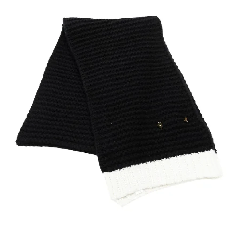 Louis Vuitton Vintage Pre-owned Cotton scarves Black Dames
