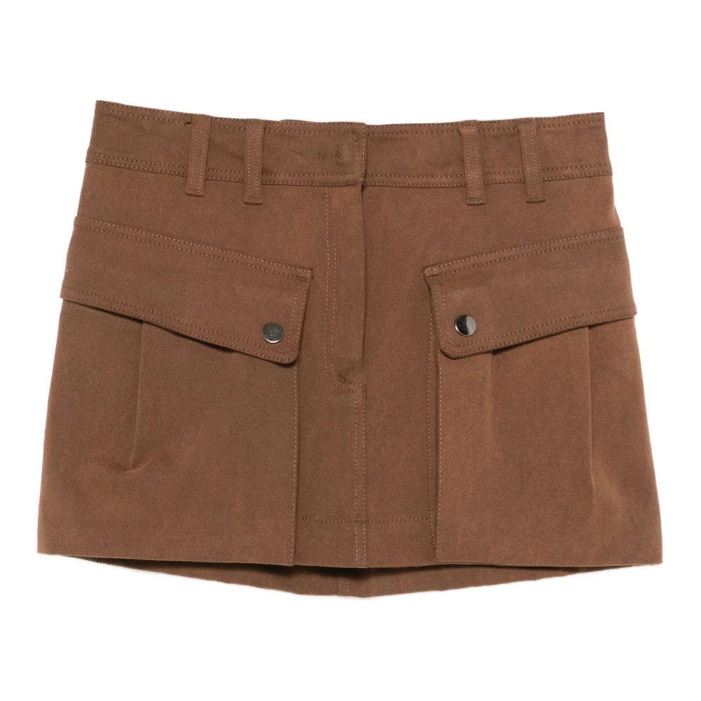 Andamane Women's Brown Cargo Mini Skirt Italy - Short Skirts - M - Skirts