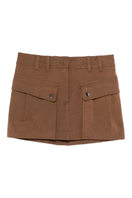 Brun Cargo Mini Kjol Italien