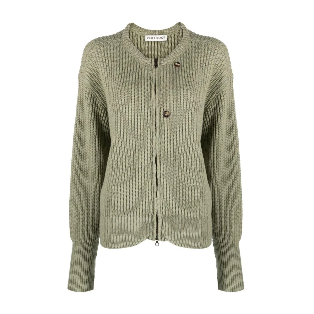 Our Legacy Groene Zip Wrap Cardigan Green Dames