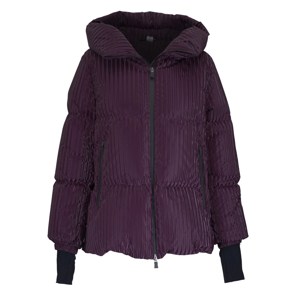 Herno Donkerpaarse fluweeleffect technische jas Purple Dames