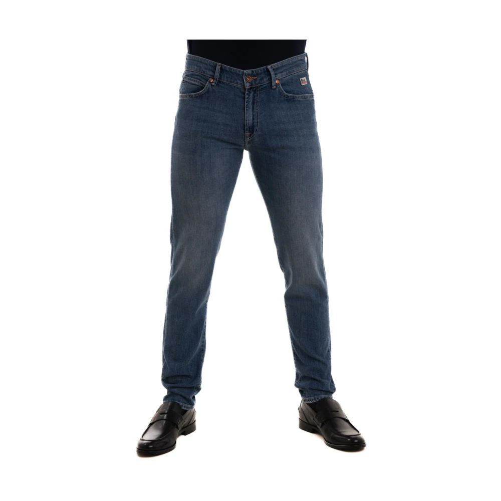Roy Roger's Slim Fit Stretch Denim Jeans Blue Heren