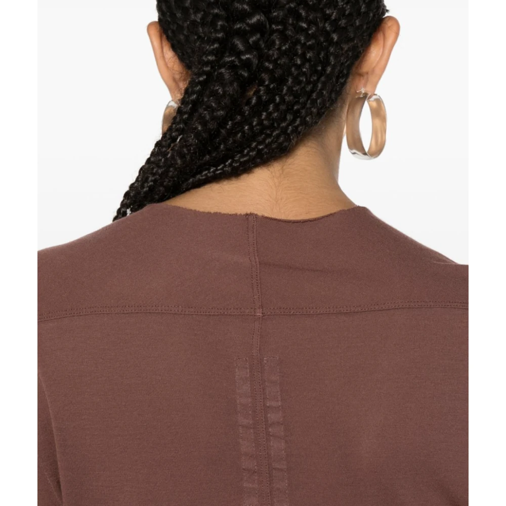 Rick Owens Stijlvolle Top met Unieke Halslijn Brown Dames