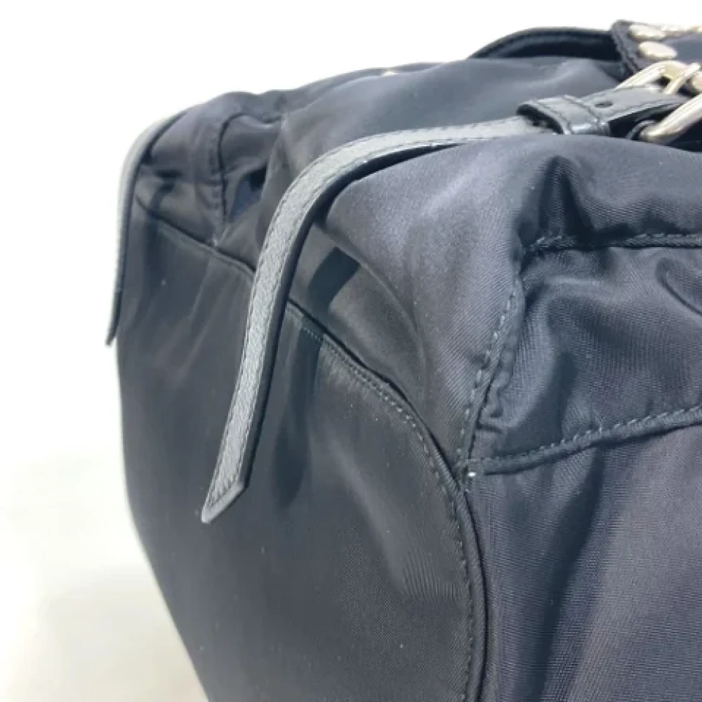 Prada Vintage Pre-owned Fabric shoulder-bags Black Heren