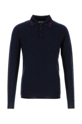 Stickad L/S Polo